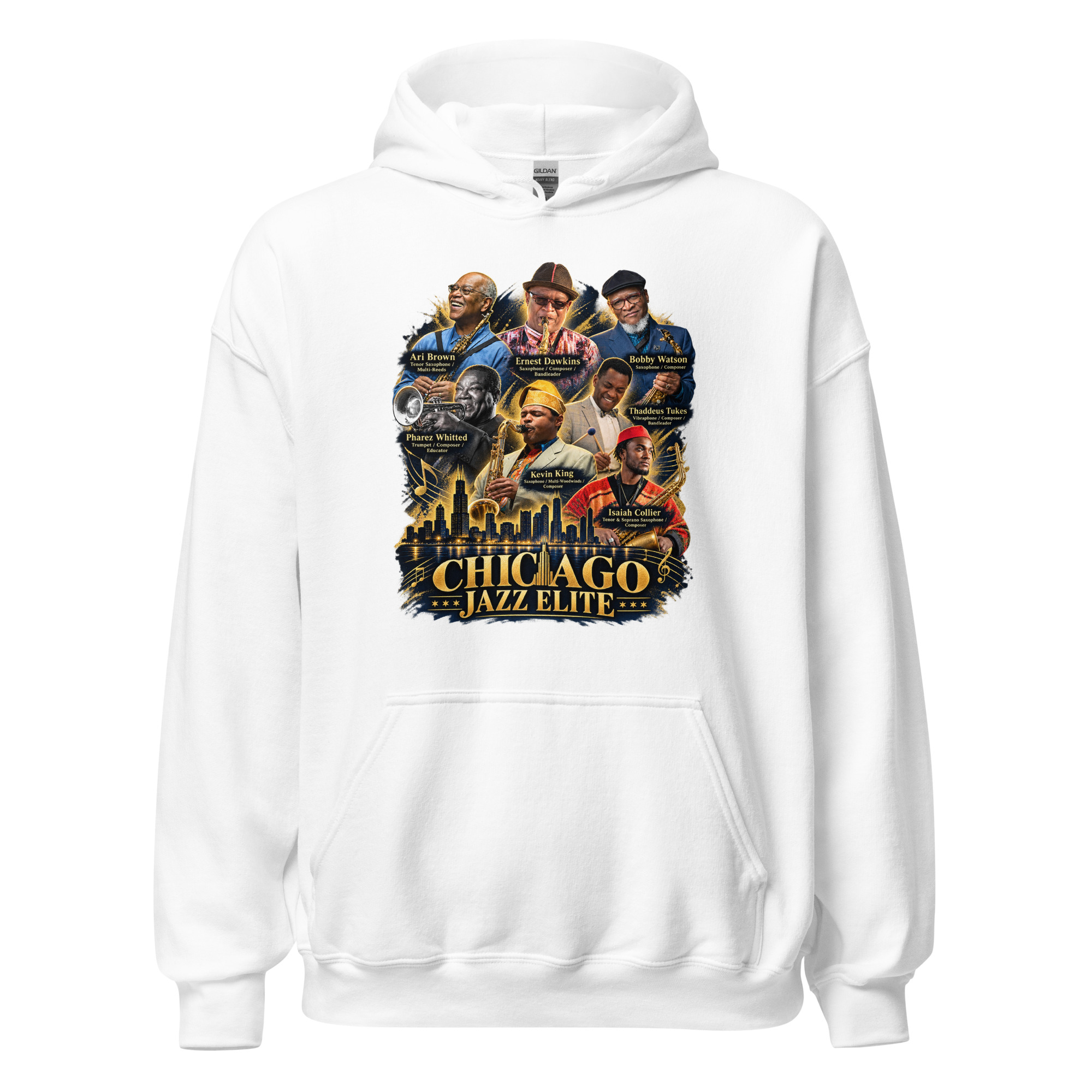 Chicago Jazz Elite Hoodie - White